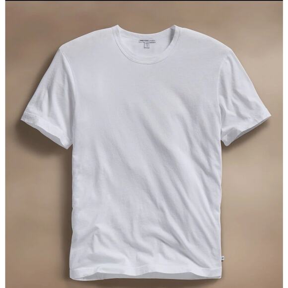 James Perse Short Sleeve Crew Neck Size 2-M In White NWT! - Picture 1 of 6